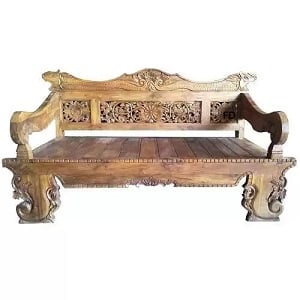 Antique Bali Daybed Large Bench Samll