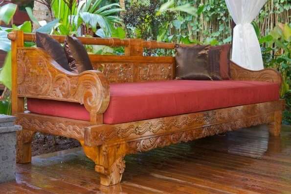 Bali Antique Carved Bench