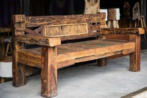 Bali Antique Rustic Bench