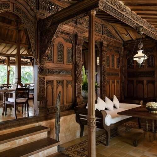 Indonesian Antique Carved Furniture, Door, Fittings