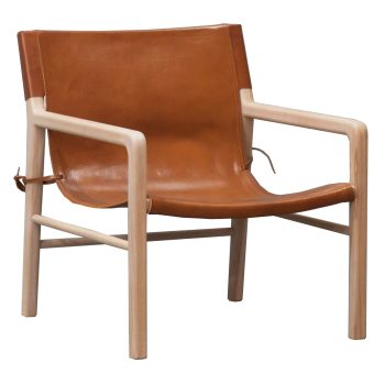 Teak and leather safari Chair Large