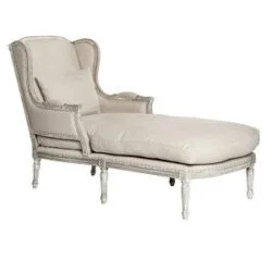 French Provincial Chaise Lounge Small