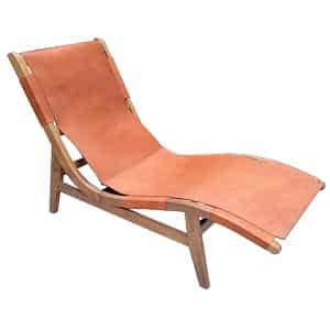 Rustic Tulum Style Leather Lounger-small