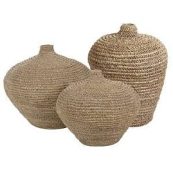 Woven Bali Belly Vase