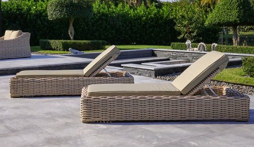 Bali Rattan Resin Sunbed Lounger