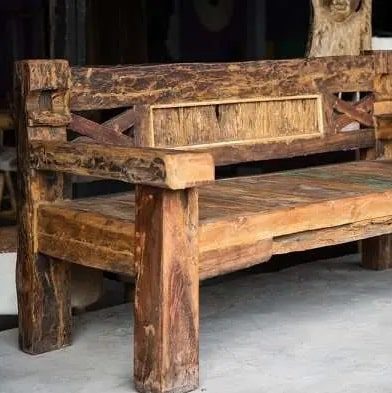 Bali Rustic Antique Bench