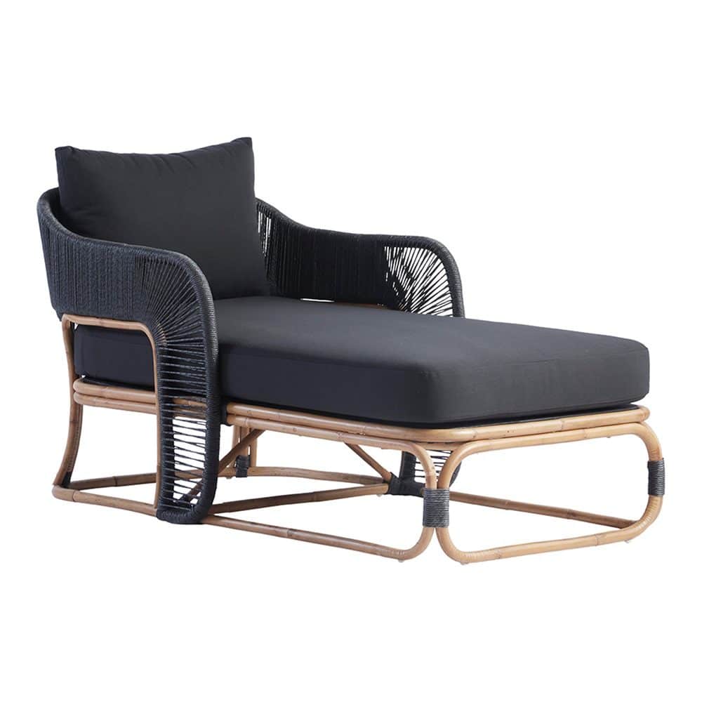 Bali Rattan Chaise Lounger