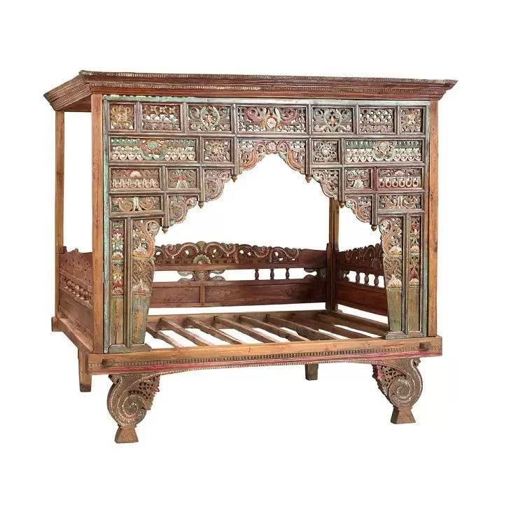 Antique Carved Daybed