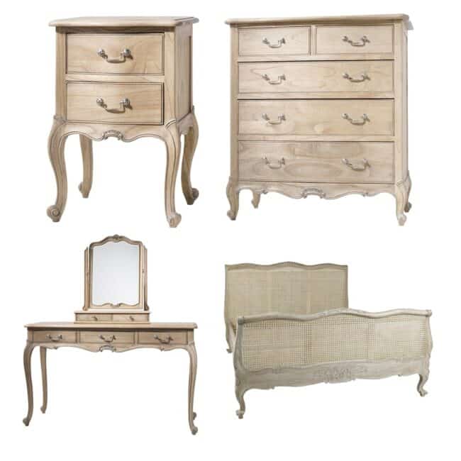 Marigold Bedroom Collection, Rustic French Provincial