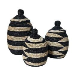 Beaded Handmade Balinese Tribal Beaded Baskets