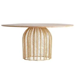 Brahma Rattan and Teak Coffee Table
