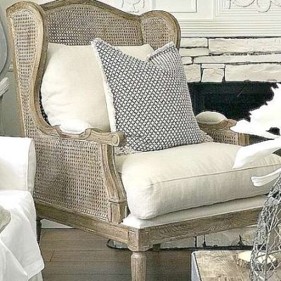 rattan and teak indonesian armchair Reproduction French Provincial Furniture